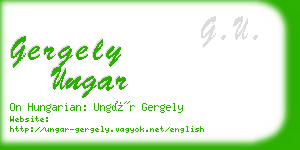 gergely ungar business card